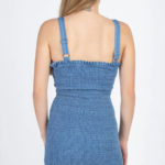 Denim Wash Smocked Mini Dress3