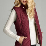 Faux Shearling Lined Quilted Padding Vest-1