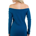 Off Shoulder Ribbed Dress2